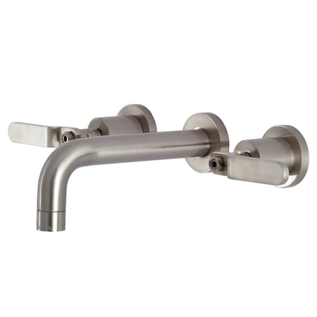 Kingston Brass KS8128KL Two-Handle Wall Mount Bathroom Faucet, Brushed Nickel KS8128KL